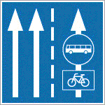 kerékpárosok-által-is-használható-buszsáv -kresztábla